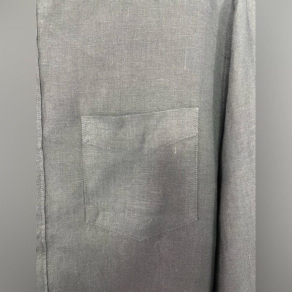 Todd Snyder Baird McNutt Irish Linen Shirt Men’s XXL Black Button Up Long Sleeve - Picture 7 of 15